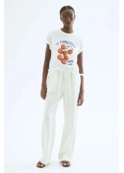 H&M Linen-blend trousers