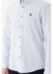 U.S. Polo Assn. Men's Light Blue Long Sleeve Shirt 50288653 -Vr003
