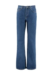  Collection Dark Blue High Waist Wide Leg Jeans Twoss23Je00068