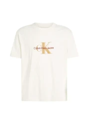 Calvin Klein Calvin Klein Men White Monologo Shift Short Sleeve T-Shirt