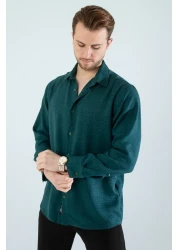 YXC Trend Maker Men's Nefti Color Comfortable Fit Cotton Linen Shirt (Product Is Wide Cut)