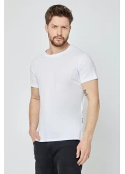 mmetalic تي شيرت رجالي متعدد الألوان بقصة عادية وقصة مريحة ورقبة دائرية، عبوة من 5 تيشيرتات أساسية