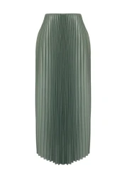  Collection Mint Pleated Maxi Stretchy Knitted Skirt TWOSS24ET00041