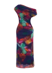  Collection فستان سهرة أنيق متعدد الألوان من التول المحبوك فستان التخرج الليلي TPRSS25EL00015