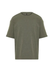  Collection Oversize Khaki T-Shirt Short Sleeve Basic Model Tmnss22Ts00049