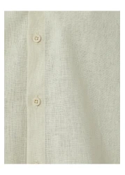 Koton قميص أساسي من مزيج الكتان بأكمام قصيرة