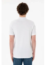 U.S. Polo Assn. Men's Slim Fit Polo Neck White Basic T-Shirt 50305929 -Vr013