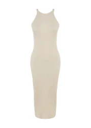  Collection Knitwear Basic Stone Midi Dress - Twoss23El00738
