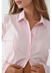 Hiccup قميص بأكمام طويلة وقصة ضيقة