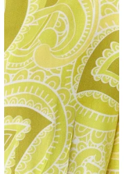  Collection Ethnic Pattern Viscose Pajamas Set - with Binding/Bow Detail, Multicolor Shorts Thmss23Pt00165