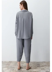 Collection Gray Aerobin Shirt and Trousers Set - Twoss24Au00038