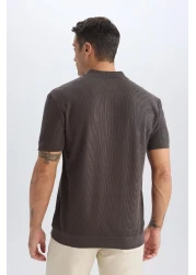 Defacto Regular Fit Short Sleeve Pleated Polo T-Shirt B6382Ax25Sp