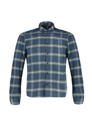  Collection قميص حطاب شتوي بقصة ضيقة باللون الأخضر - ياقة بأزرار، كتاف، مربعات TMNAW22GO0357