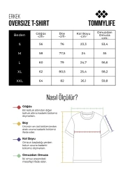 Tommy Life Stone Cotton Thick Soft Textured Oversize Fit Printed Men's T-Shirt - 88326