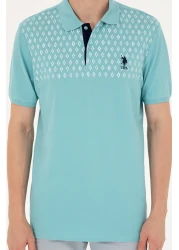 U.S. Polo Assn. Men's Regular Fit Polo Neck Mint T-Shirt 50288482 -Vr090