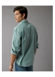 American Eagle AE Everyday Poplin Button-Up Shirt