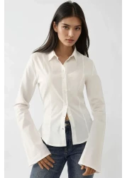 Hiccup قميص بأكمام طويلة وقصة ضيقة