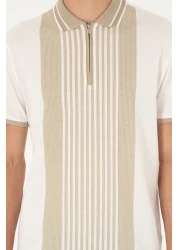 U.S. Polo Assn. Men's Oversize Fit Crew Neck Ecru T-Shirt 50281926 -Vr019