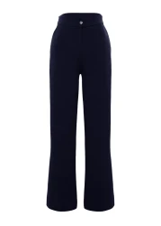  Collection Navy Blue Wide Leg Woven Trousers - Twoaw22Pl0139
