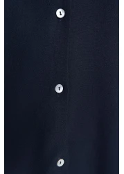  Collection Navy Blue Oversize Woven Shirt - Wide Fit TWOAW24GO00207