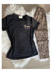 Pijamacs LEOPARD PATTERNED PEGASUS PAJAMAS SET