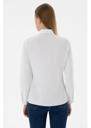 U.S. Polo Assn. Women's White Long Sleeve Basic Shirt 50307726 -Vr013