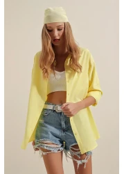 Bigdart 3900 قميص أساسي طويل الحجم - أصفر