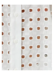 Koton قميص سكالوب بأكمام طويلة - ياقة قاضية بأزرار