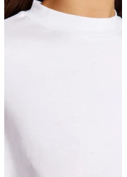  Collection Pink-White 2-Pack 100% Cotton Basic Stand-Up Collar Knitted T-Shirt TWOSS20TS1500