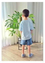 BALKABAĞI At Indigo Muslin Cotton Summer Kids Set