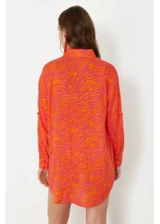  Collection Abstract Pattern Woven Beach Shirt Tbess24Go00027