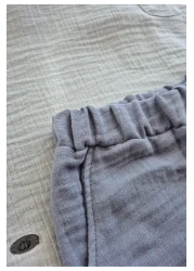 BALKABAĞI طقم بنطلون موسلين قميص طبيعي (2-8 سنوات) MTYE0059