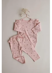 OhlalaKoala Rose Printed Ruffled Body Tights Set