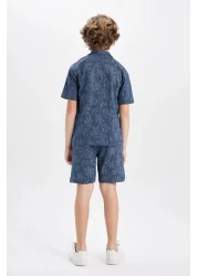Defacto Boys' Set of 2 Print Short Sleeve Shirt Shorts C2189A824Hs
