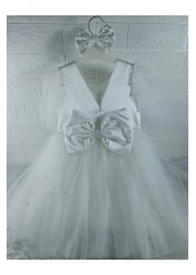 TREEMASS Girl's dress, satin and pearls Dream Tulle TREEMASS511