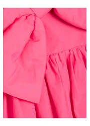 Koton فستان بفيونكة ورقبة مربعة وحاشية بالون