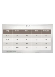 Pina Kids فستان بناتي بأكمام طويلة وأكمام مطاطية وتفاصيل شريطية ELB.2774