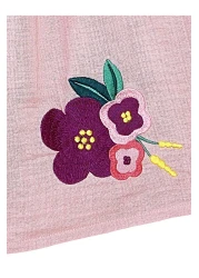 Denokids Flower Patterned Gipe Detailed Muslin Strap Summer Dress for Baby Girl