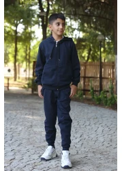 han collection طقم بدلة رياضية من كارديجان وبنطلون رياضي بسحاب وغطاء للرأس وجيب الكنغر