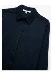 Koton قميص Aerobin من القماش بأكمام طويلة وياقة كلاسيكية من الساتان