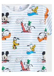 LC Waikiki تي شيرت وشورت مطبوع عليه ميني ماوس للأولاد الصغار مكون من قطعتين