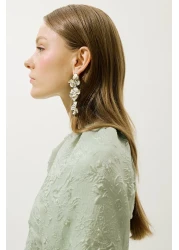 Manuka فستان سهرة من قماش الجاكار الأورجانزا بالنعناع