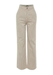  Collection Multi-Colored Striped High Waist Wide Leg Jeans TWOSS23JE00247