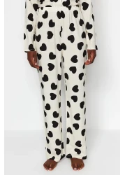  Collection Ecru Heart Viscose Woven Pajamas Set Thmaw21Pt0936