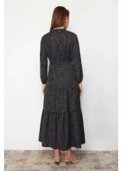  Modest تنانير سوداء منسوجة بطبقات TCTAW22EB0136