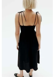 H&M Tie-strap smocked dress