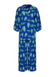  Collection 100% Cotton Fish Patterned Blouse and Pants Set - TBESS24AU00070