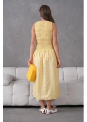 Park Karon فستان منسوج صيفي طويل من القماش القطني من Gipeli