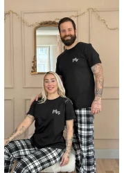 Pijamaevi Black Mrs Short Sleeve Lover Family Pajamas - Women's Team
