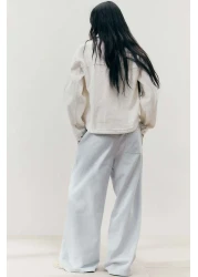 H&M بنطلون جينز برباط